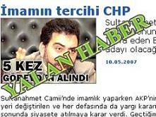 'İmam CHP'de' haberi yalan çıktı