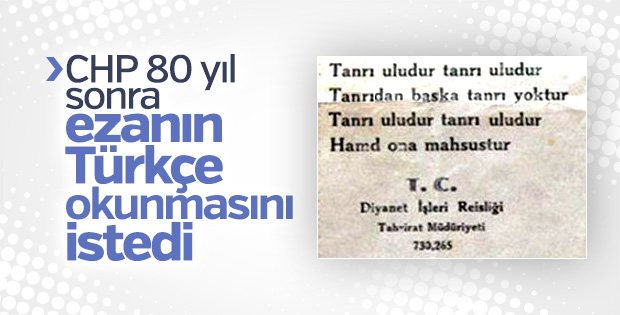 CHP'nin Türkçe Ezan Sevdası (VİDEO)