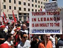 Lübnanlı Ermenilerden protesto