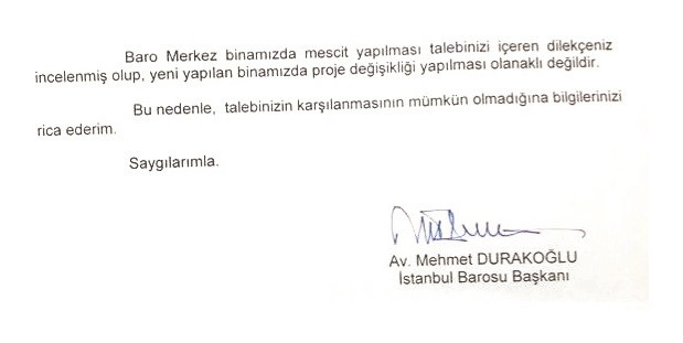 Baro Binasında Mescid Paniği(!)