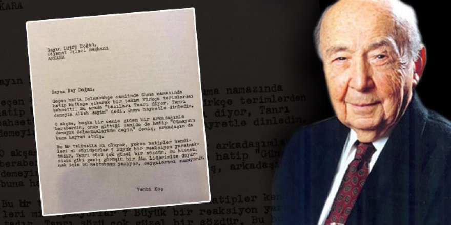 Vehbi Koç  Diyanete Hesap Sormuş !