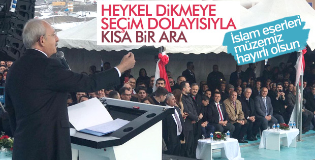 CHP  Heykel Dikmeye Kısa Bir Ara Verdi