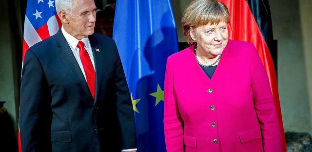 Pence-Merkel Görüşmesinde İran Tartışması