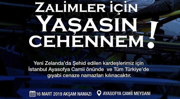 STK'lar Ayasofya Önünde Gıyabi Cenaze Namazına Davet Etti