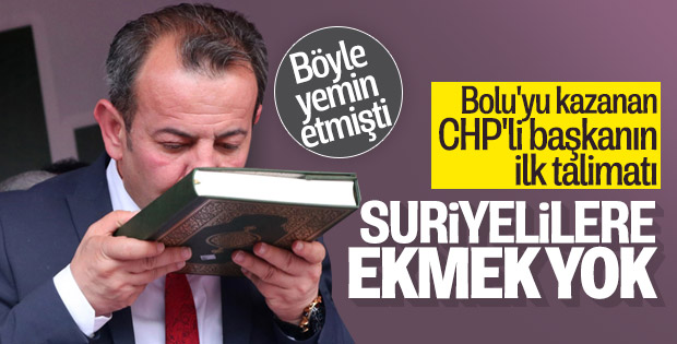Bolu Belediye Başkanı :Suriyelilere Ekmek Yok