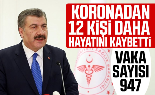 Fahrettin Koca : Vaka 947 ,Can Kaybı 12