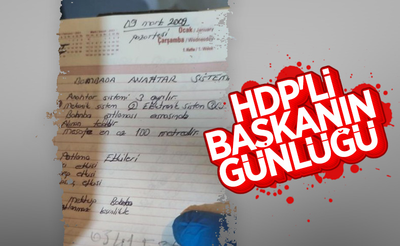 HDP'li Başkanın Ajandasından Bomba Tarifi Çıktı