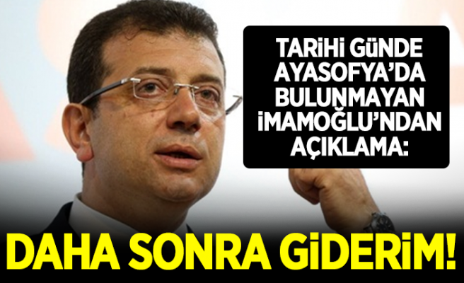 Ekrem İmamoğlu: Ben Sonra Giderim