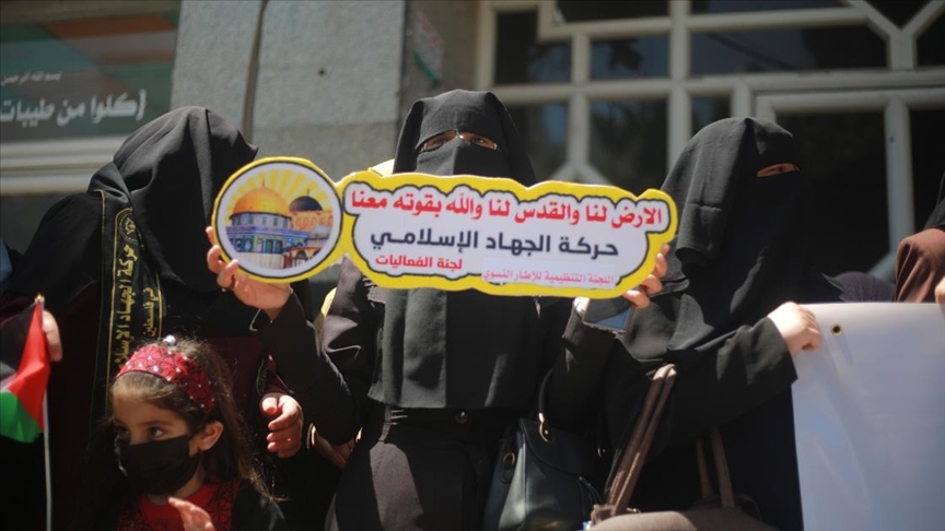 Gazzeli  Kadınlardan Destek Gösterisi