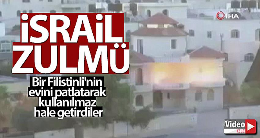 Siyonist İsrail Filistinli Mahkûmun   Evini Yıktı