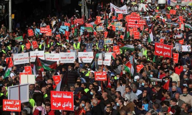 Ürdünlüler  İsrail ile Yapılan Anlaşmayı Reddediyor