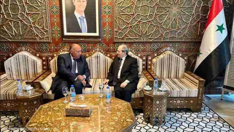 Mısır Dışişleri Bakanı  2011 Yılından Sonra İlk kez Suriye'yi Ziyaret Etti