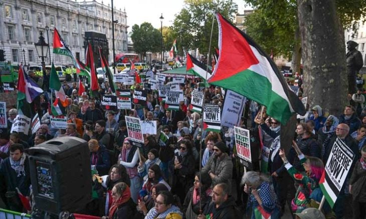 Londra'da Filistin'e Destek Mitingi Düzenlendi (FOTO)