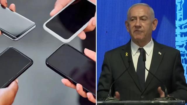 İşgalci Netanyahu:  Elinizdeki telefonlar İsrail'in bir parçası