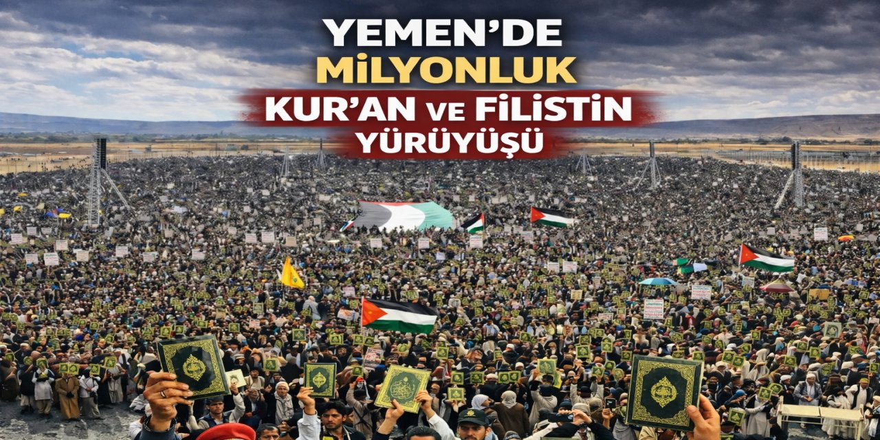 Yemen'de milyonluk Kur’an ve Filistin yürüyüşü