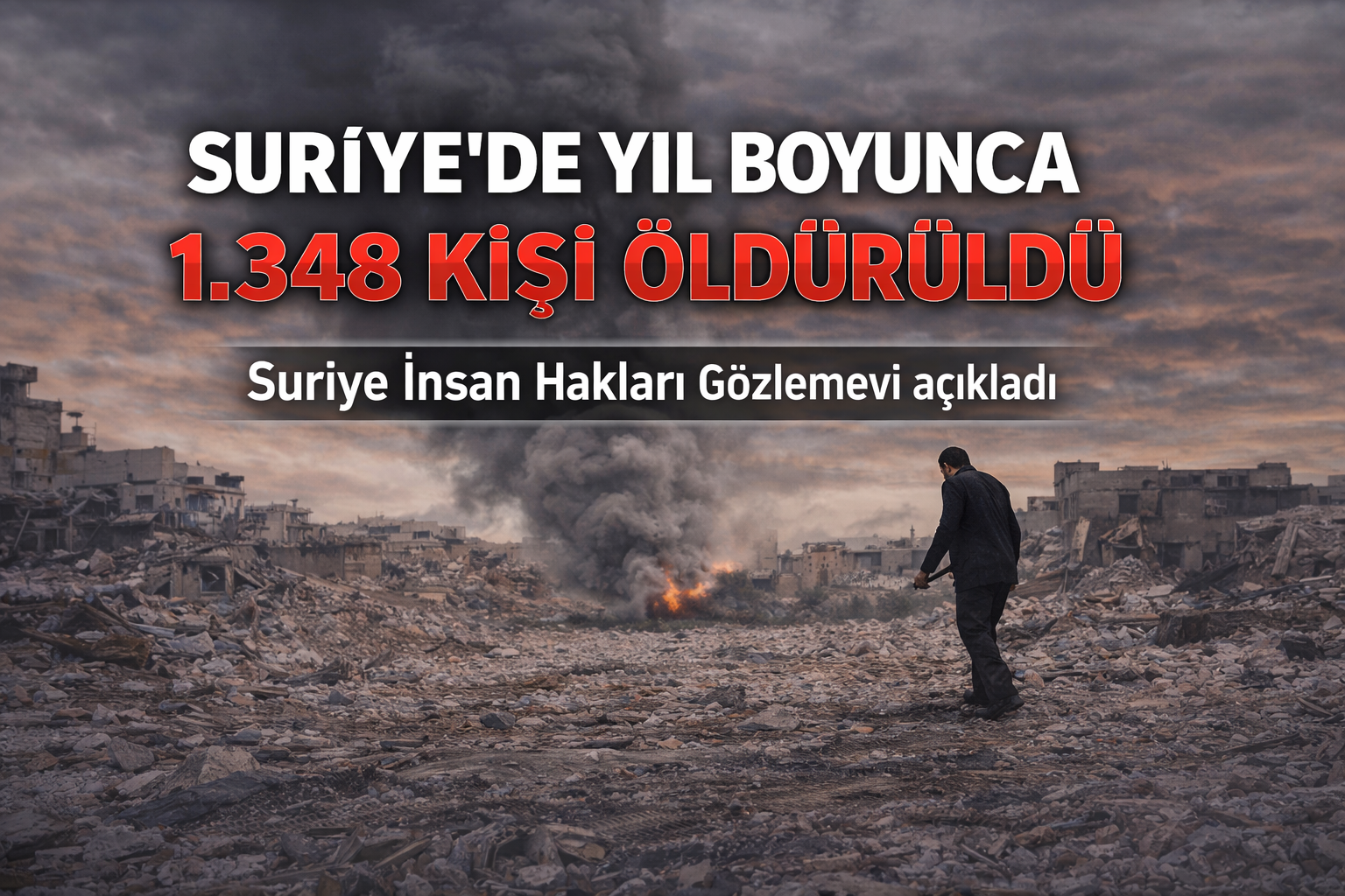 Suriye İnsan Hakları Gözlemevi, yıl boyunca 1.348 kişinin öldürüldüğünü açıkladı!
