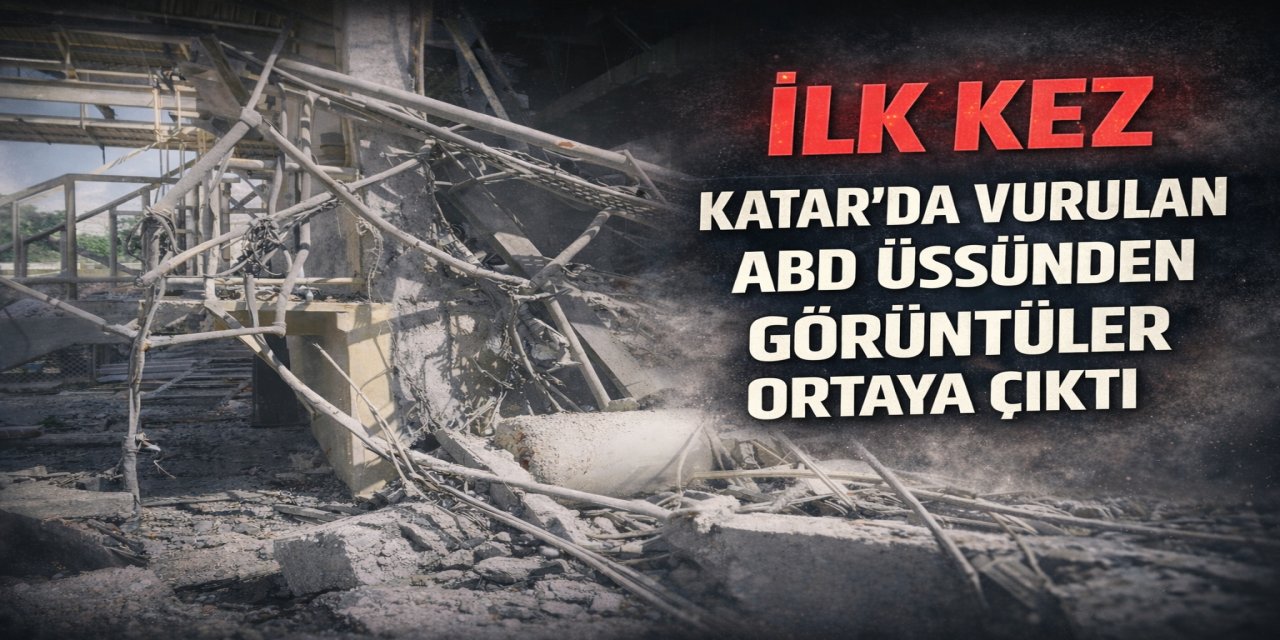 İlk kez: Katar'da vurulan ABD üssünden görüntüler!