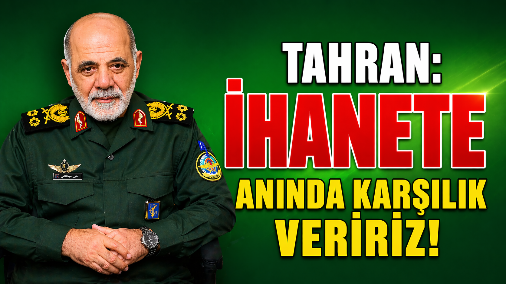 İRAN ORDUSU TEYAKKUZDA: TETİKTEYİZ!