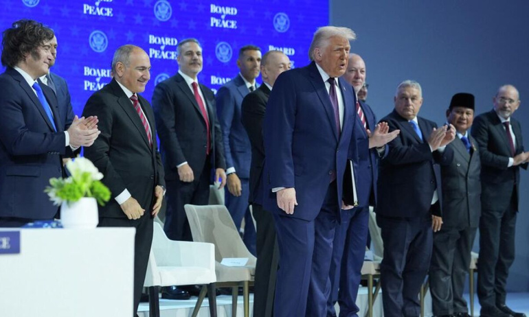 İşgalci Trump'ın 'Barış Kurulu' böyle olur...Katliamlara sessiz, filoya şahin