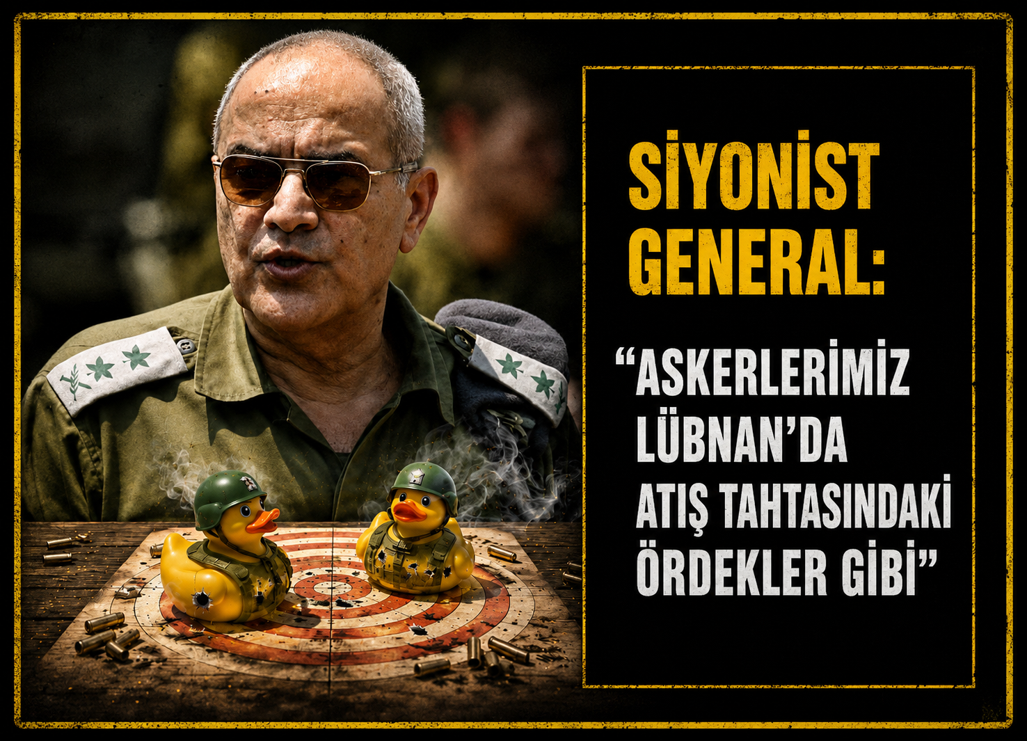 Siyonist General: "Askerlerimiz Lübnan'da atış tahtasındaki ördekler gibi"