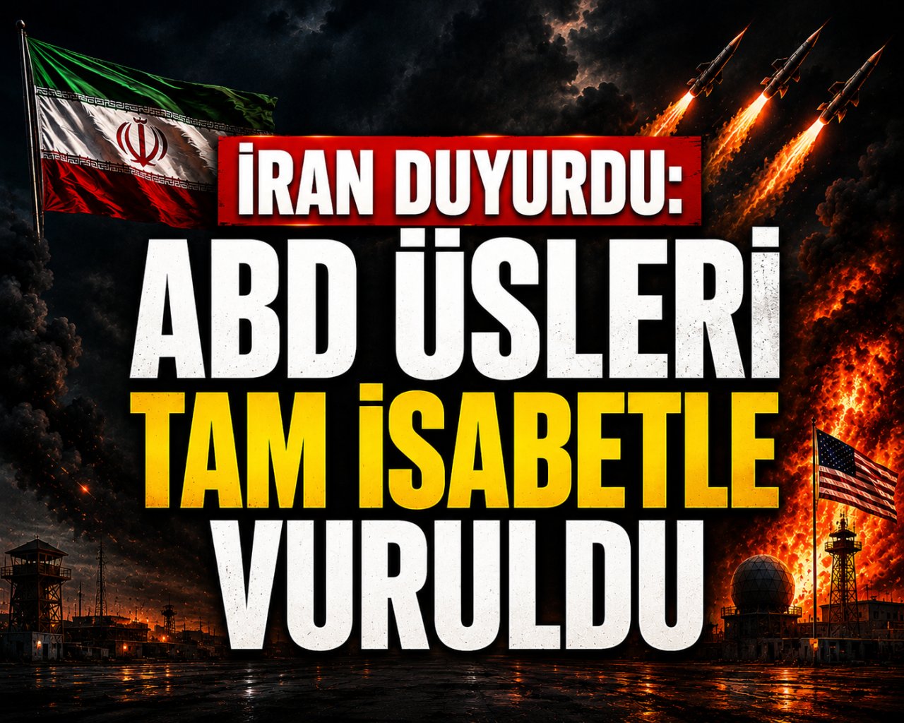 İRAN DUYURDU: ABD ÜSLERİ TAM İSABETLE VURULDU