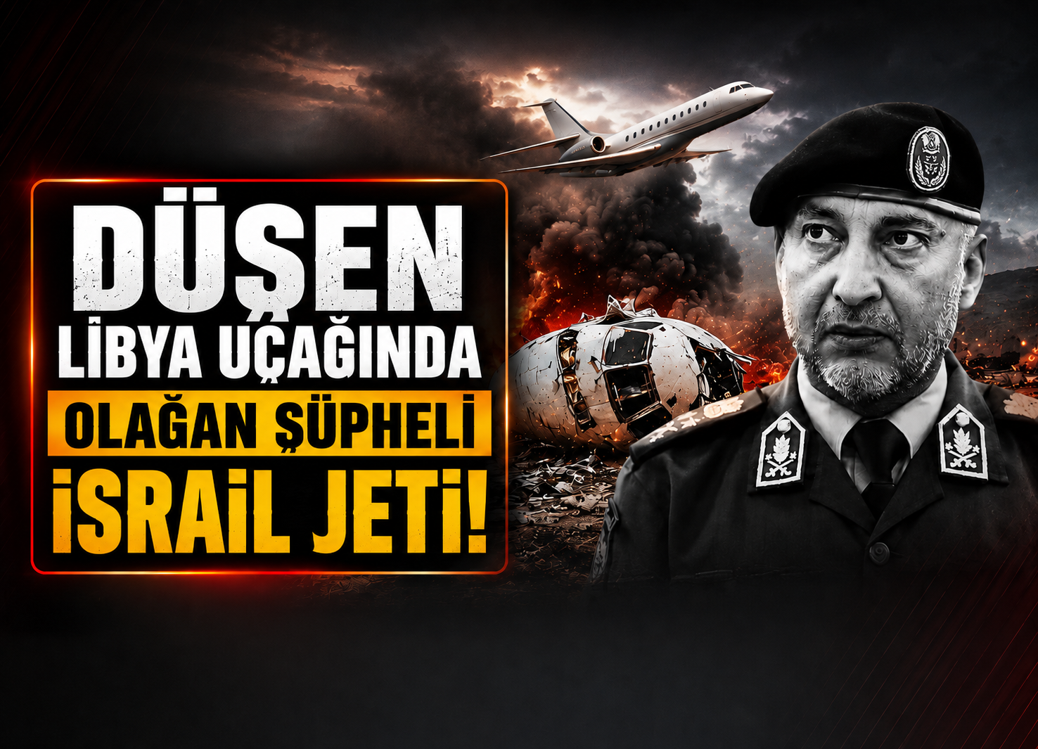 Düşen Libya uçağında olağan şüpheli İsrail jeti!