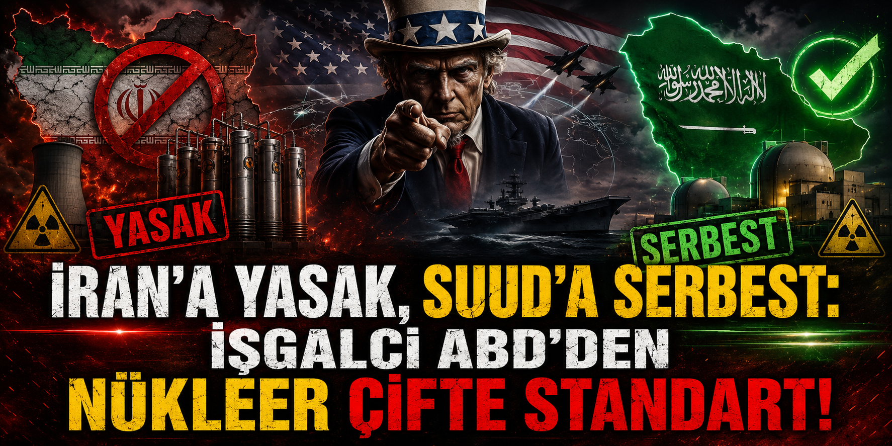 İRAN’A YASAK, SUUD’A SERBEST: İŞGALCİ ABD’DEN NÜKLEER ÇİFTE STANDART!
