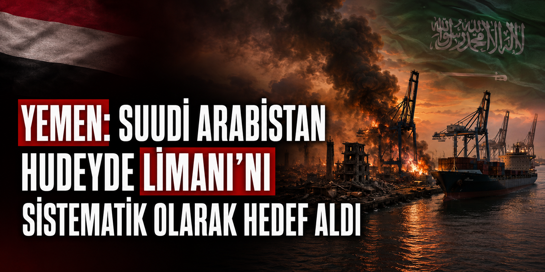 Yemen: Suudi Arabistan Hudeyde Limanı’nı sistematik olarak hedef aldı