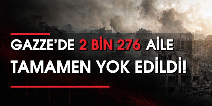 Gazze'de 2 bin 276 aile nüfus kayıtlarından tamamen silindi!