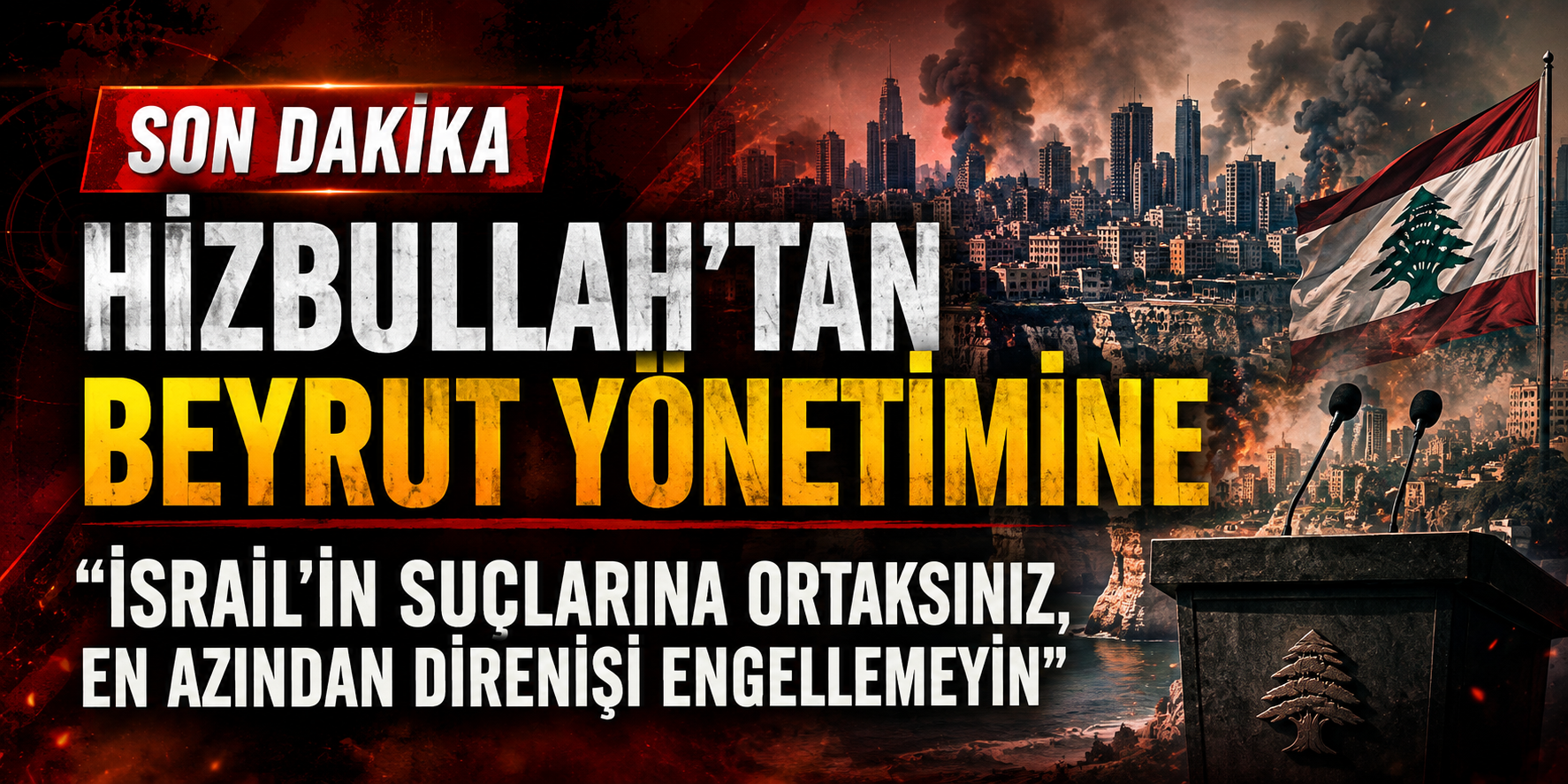 Hizbullah'tan Beyrut yönetimine: İsrail'in suçlarına ortaksınız, en azından direnişi engellemeyin