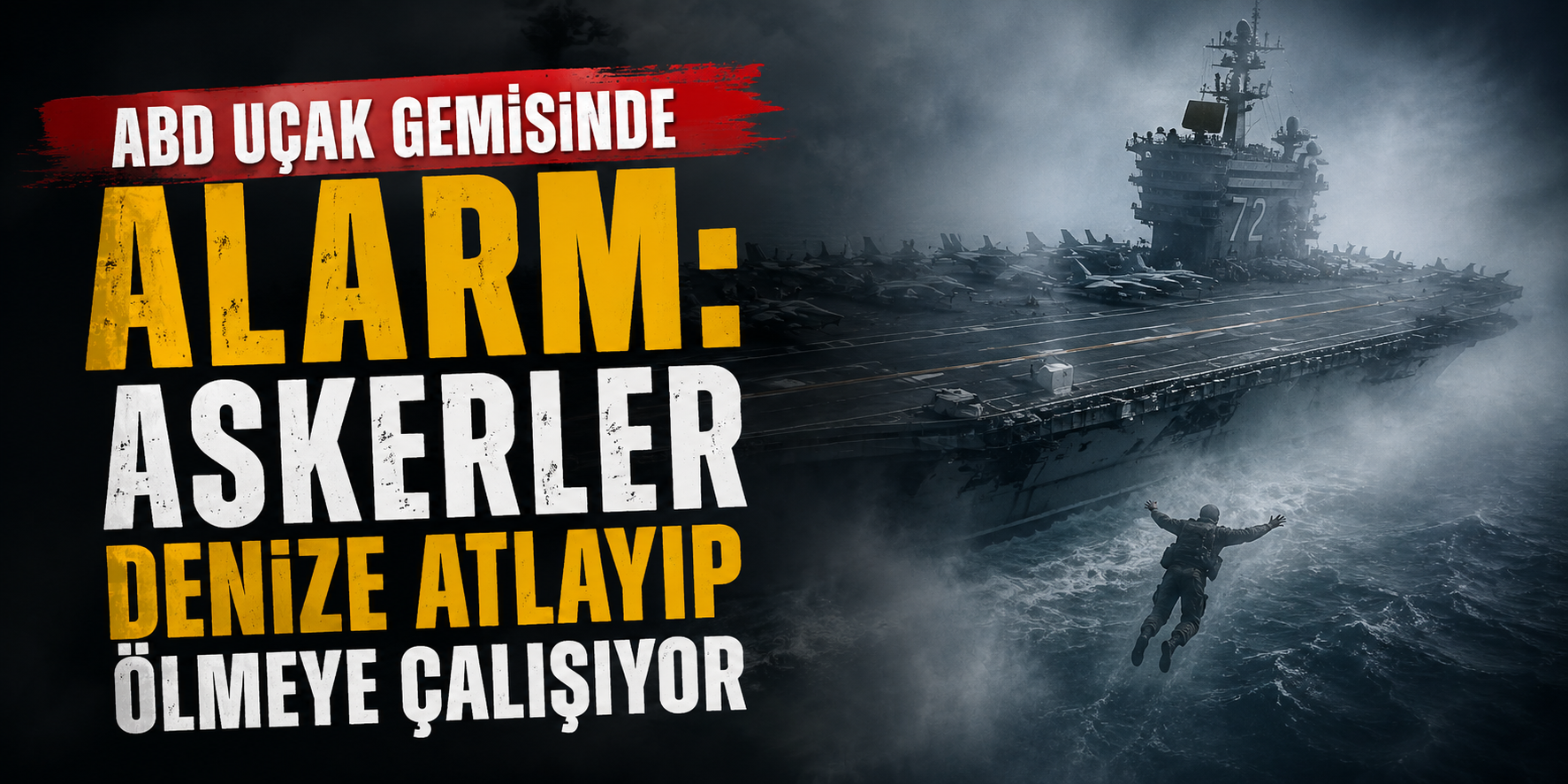 ABD uçak gemisinde alarm: Askerler denize atlayıp ölmeye çalışıyor