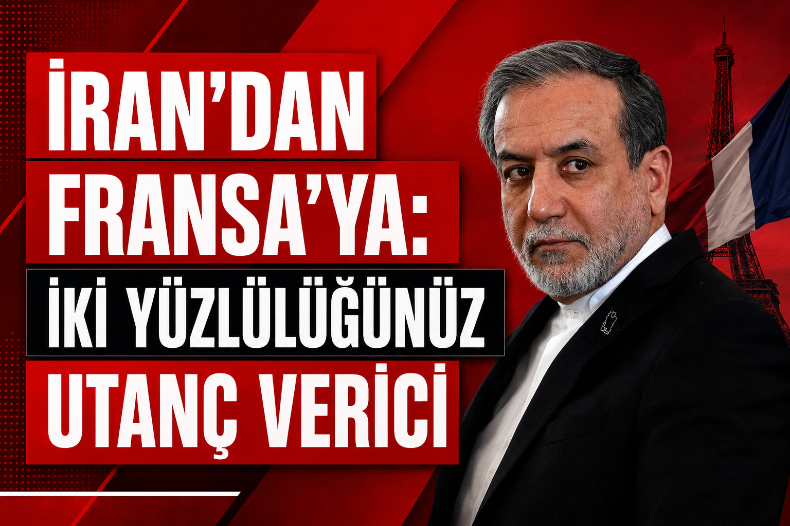 İran'dan Fransa'ya: İki yüzlülüğünüz utanç verici
