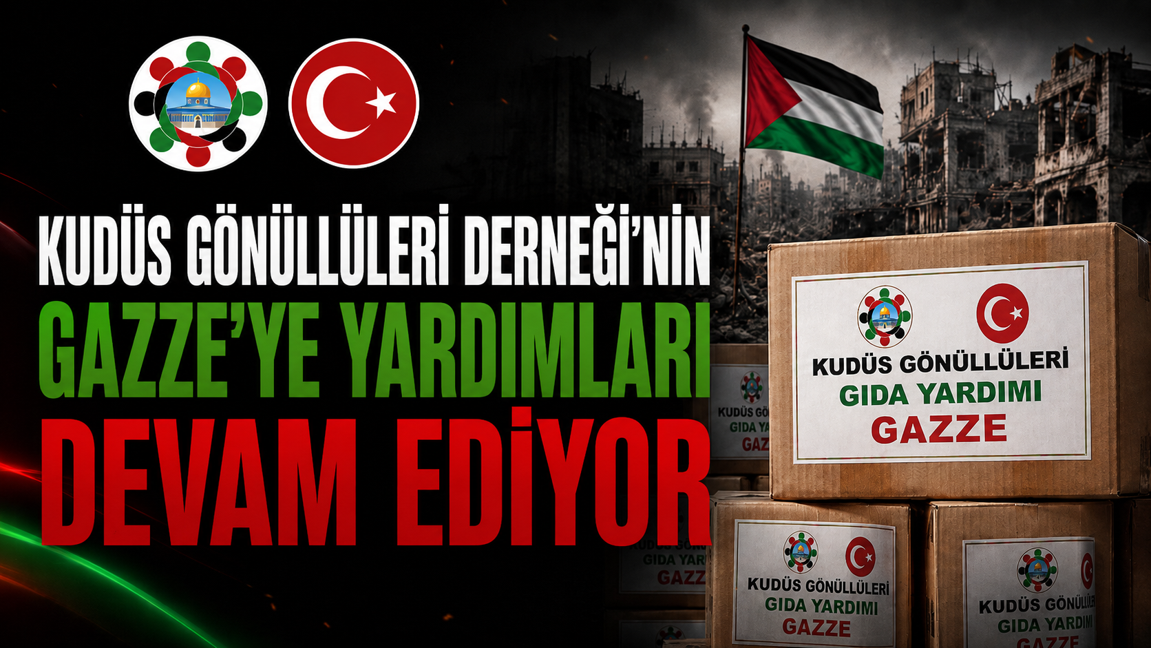 Kudüs Gönüllüleri Derneği’nden Gazze’ye İnsani Yardım