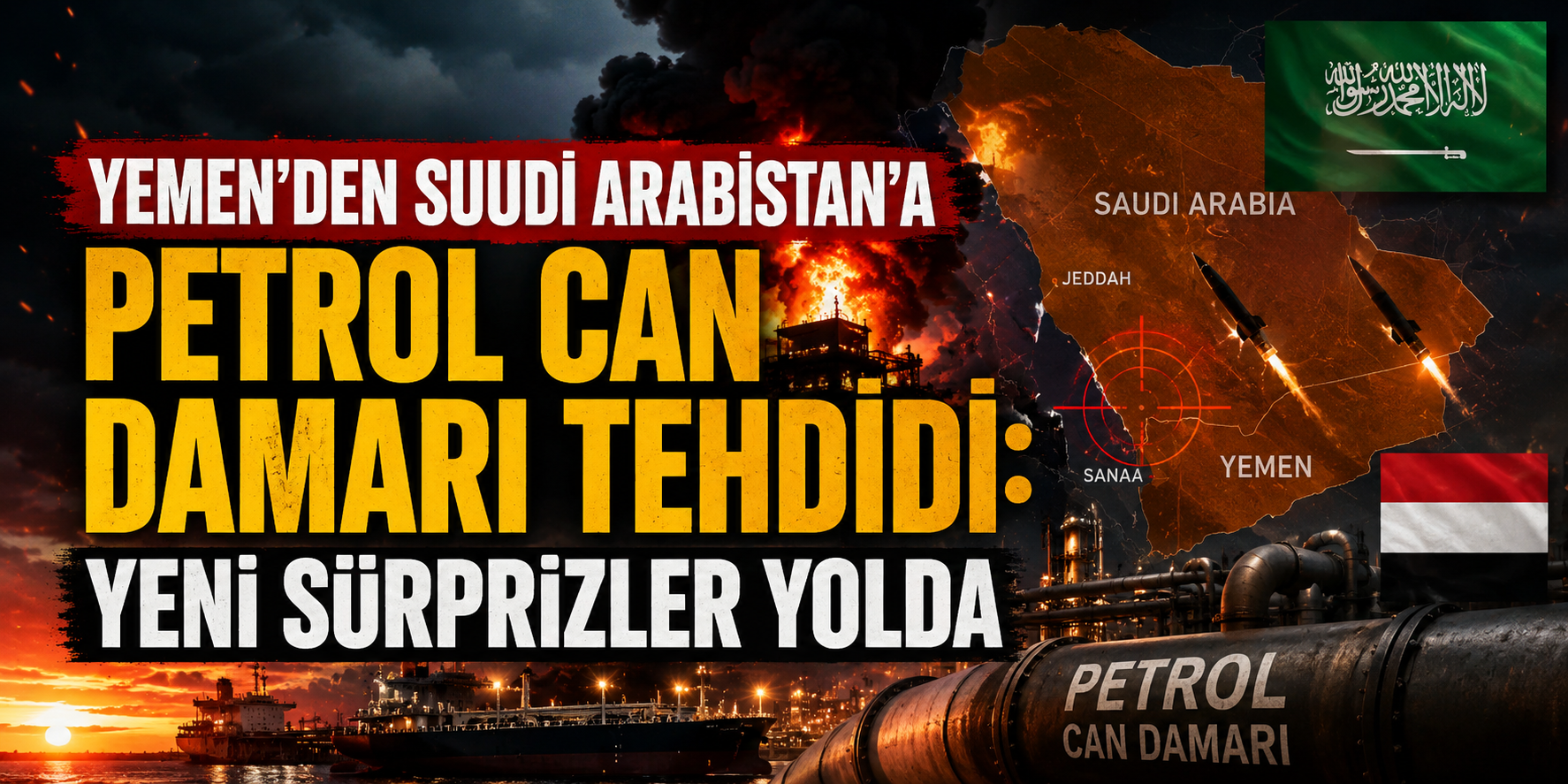Yemen'den Suudi Arabistan'a petrol can damarı tehdidi: Yeni sürprizler yolda