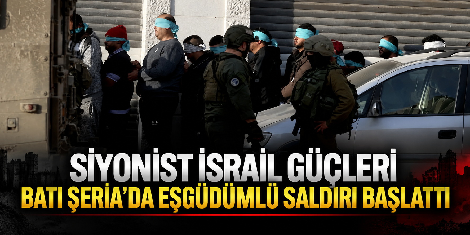 Siyonist İsrail güçleri Batı Şeria’da eşgüdümlü saldırı başlattı: Yüzlerce sivil esir alındı