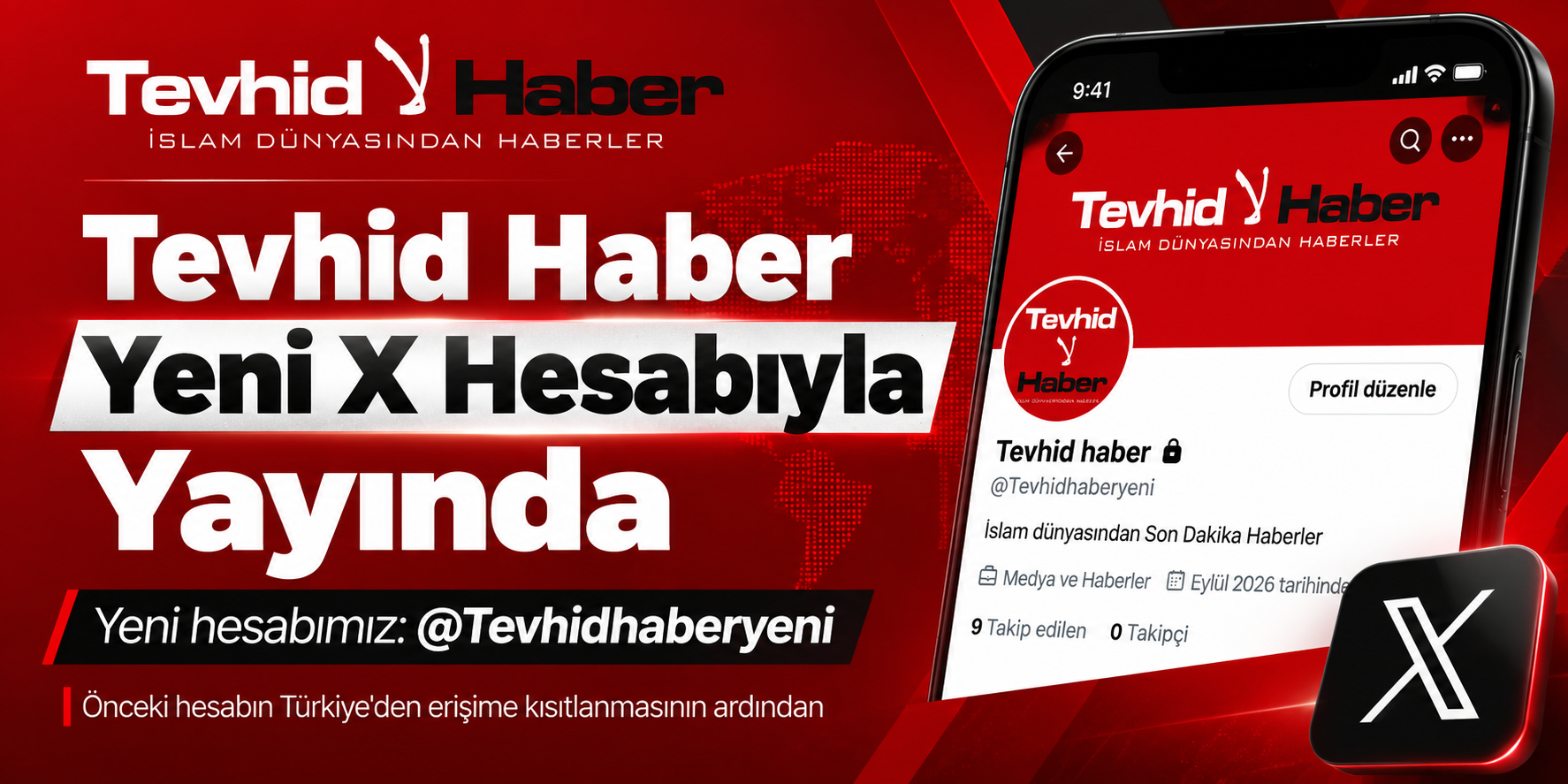 Tevhid Haber’in Yeni X Hesabı Yayında
