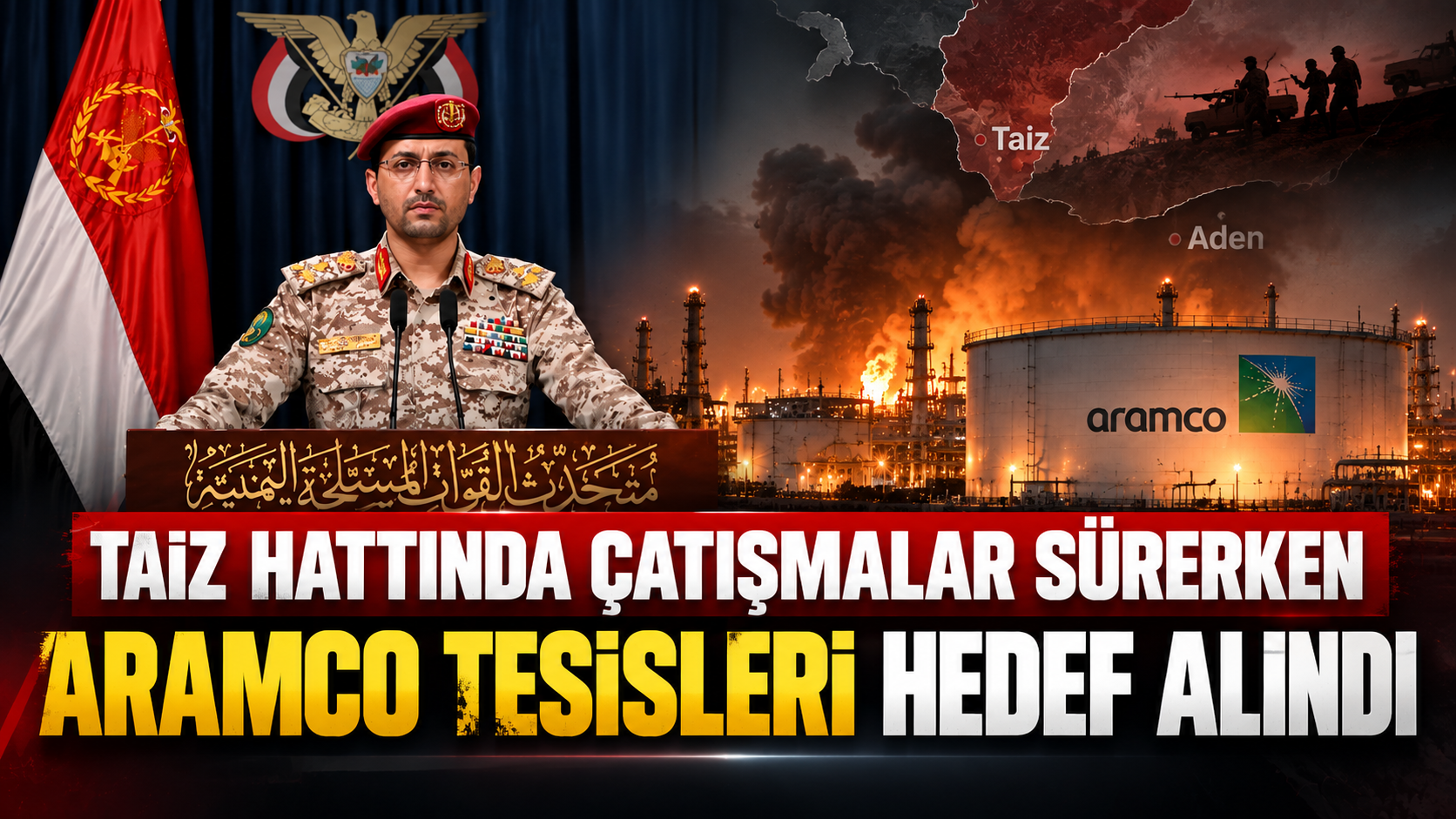 Taiz hattında çatışmalar sürerken Aramco tesisleri hedef alındı
