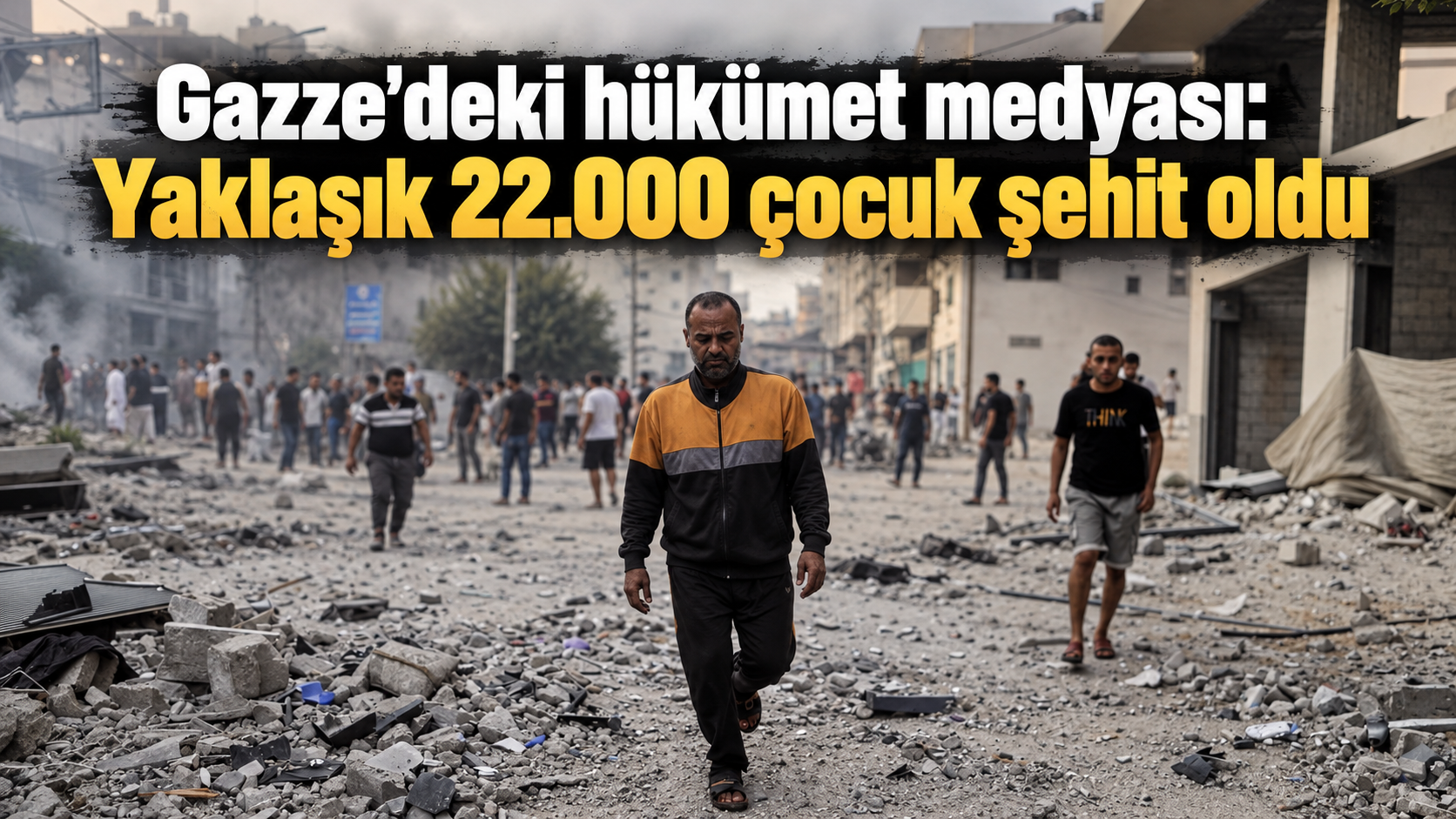 Gazze'deki hükümet medyası: Yaklaşık 22.000 çocuk şehit oldu