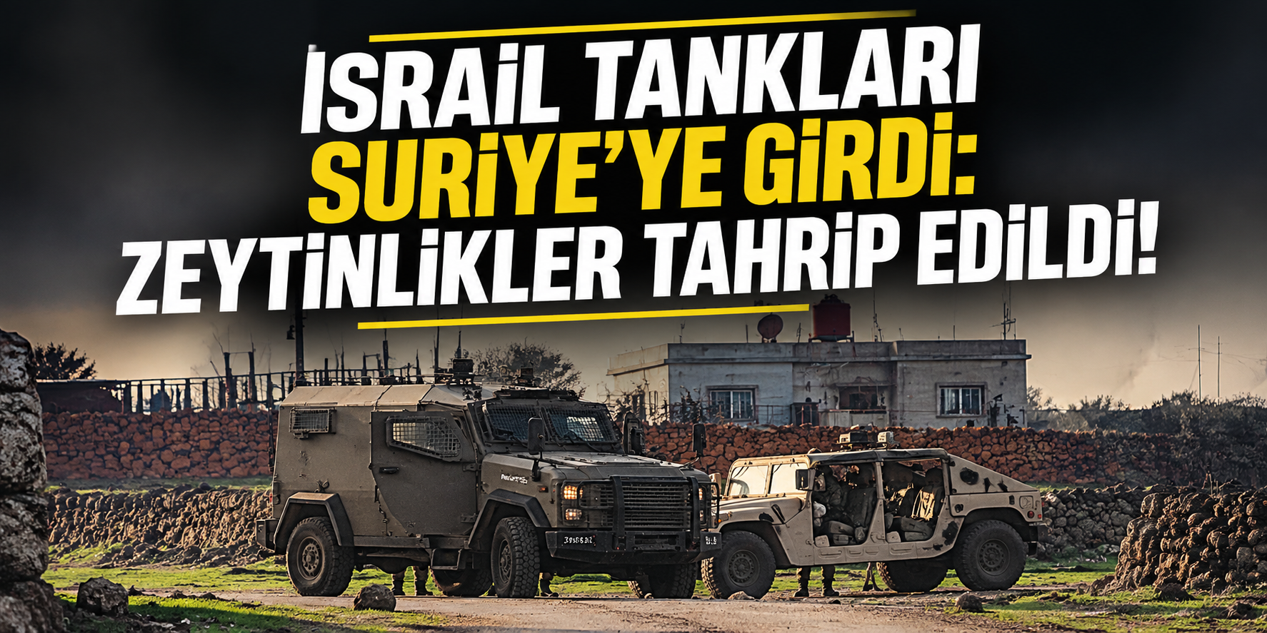 İsrail İşgal  Güçleri Suriye'nin Güneyinde Zeytinlikleri Tahrip Etti