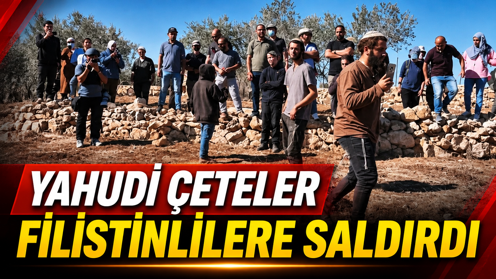 Yahudi çeteler Filistinlilere saldırdı