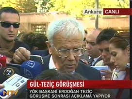 Gül-Teziç Görüşmesi Sona Erdi