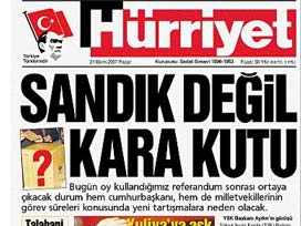 Hürriyet'in Sandığı Provoke Manşeti