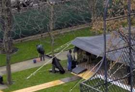 Otel Önünde Kaddafi Çadırı (FOTO)