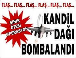 Kandil'e Bomba Yağdı