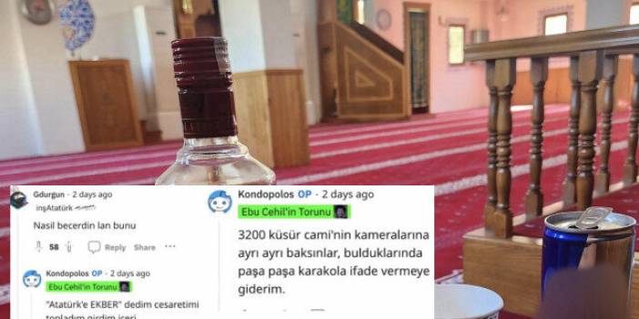 Camide içki İçip Fotoğrafını Paylaşan Alçak Aranıyor!